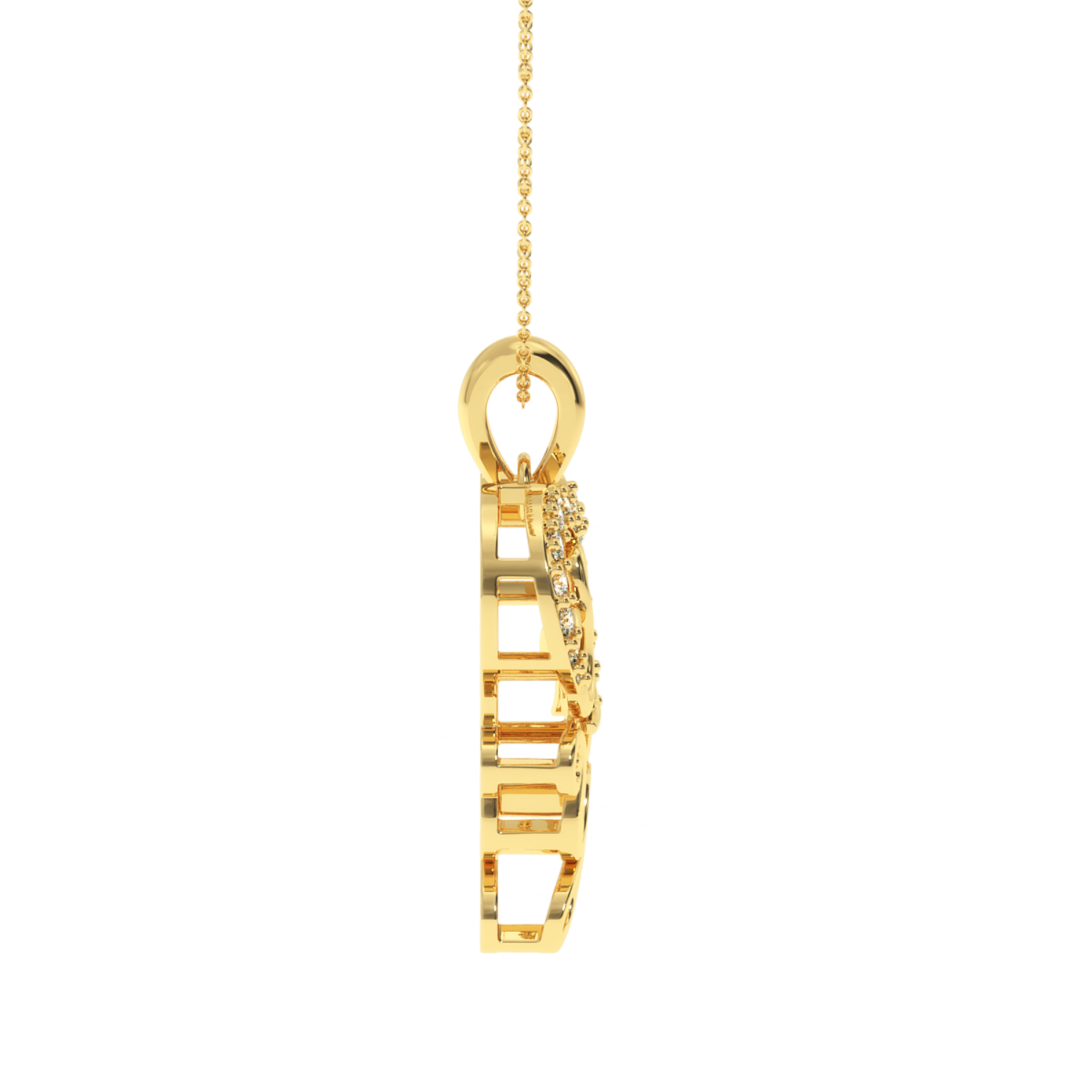 Buy Scripted Heart of Love Diamond Pendant | Solitairekart